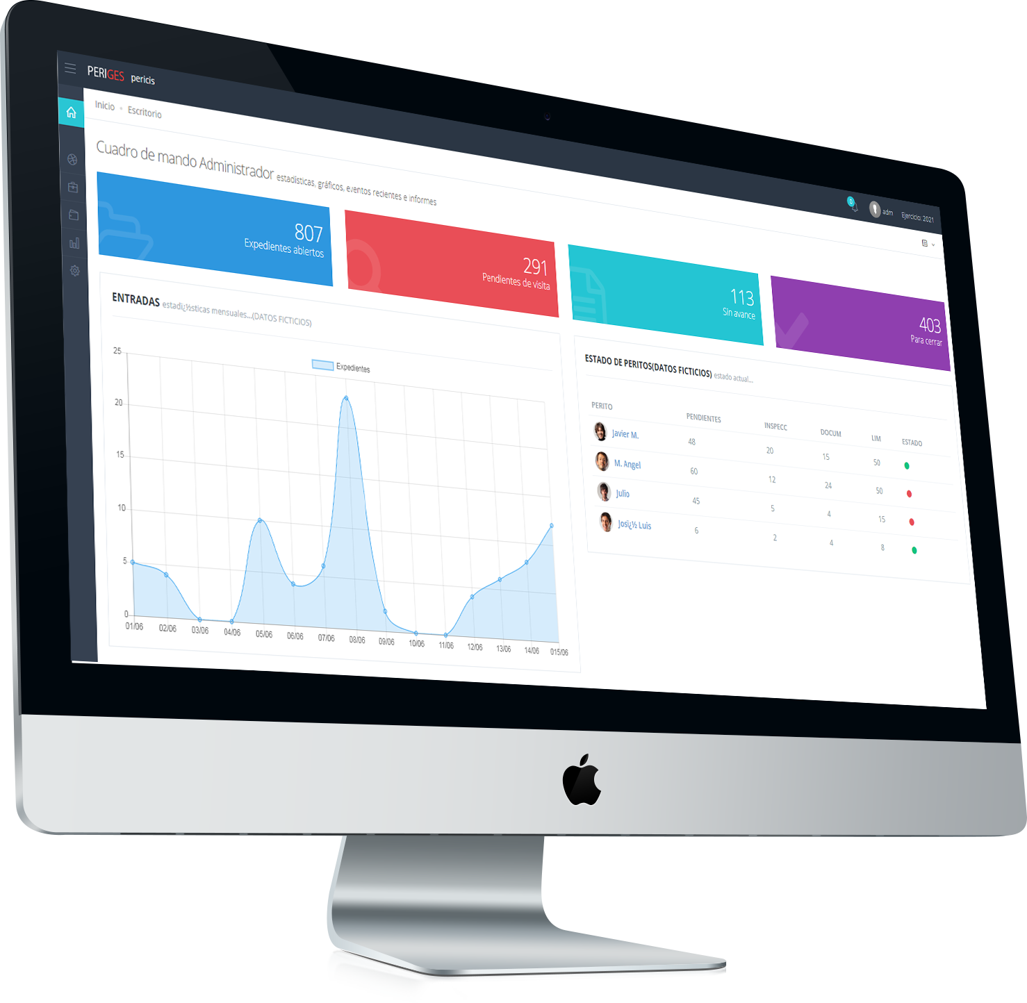 PeriGes la plataforma de gestión de siniestros que usa Perital, un gabinete pericial que cuenta con funciones de videoperitaje o peritación remota.